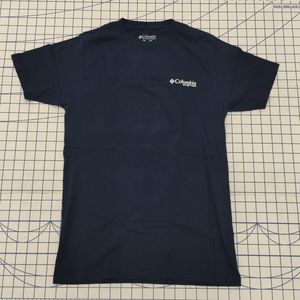 Columbia PFG Short Sleeve Shirt S Blue/White Fishing